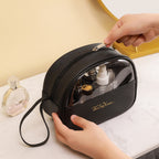 Portable large-capacity travel translucent cosmetic bag, Pu multi-functional waterproof toilet bag, portable skin care product storage bag, makeup bag organizer,Makeup bags, small - SJB-DIAMOND ELITES
