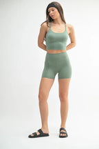MONO B Venice Cloud Light Contour Biker Shorts