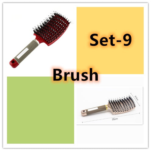 Hairbrush Anti Klit Brushy Haarborstel Women Detangler Hair Brush Bristle Nylon Scalp Massage  Teaser Hair Brush Comb Pi-Mart