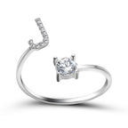 Adjustable 26 Initial Letter Ring Fashion Jewelry For Women Simple Elegant Jewelry Pi-Mart