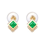 Natural Emerald Earring Necklace