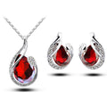 Rhinestone Earring Necklace Pi-Mart
