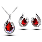 Rhinestone Earring Necklace Pi-Mart