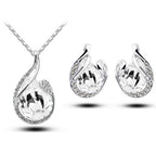 Rhinestone Earring Necklace Pi-Mart