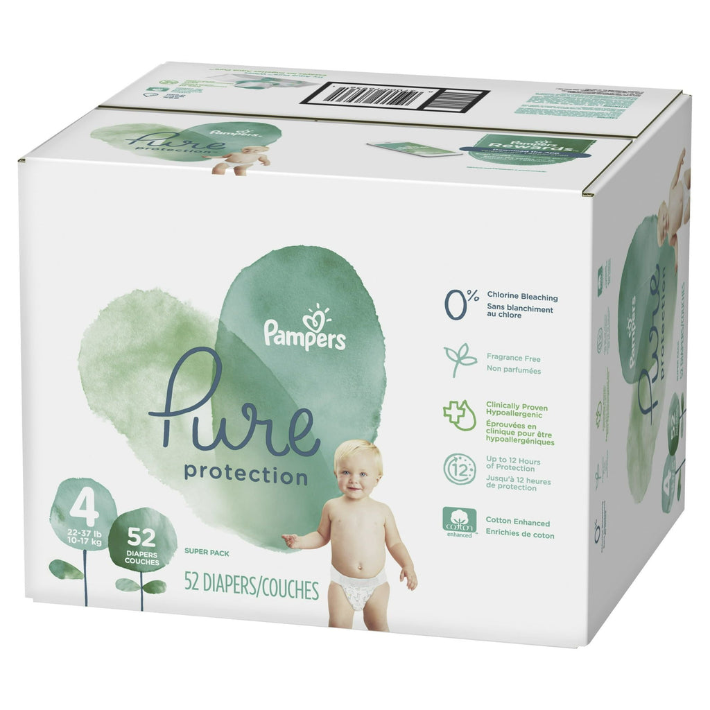 Pampers Pure Protection Natural Diapers, Size 4, 52 Count EasyOptionXY LLC