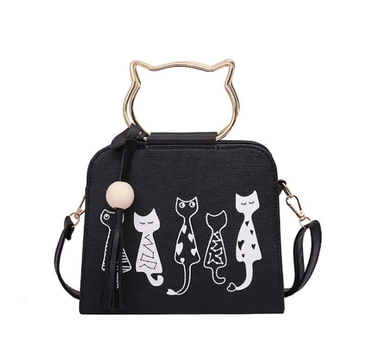 Summer new ladies cat handbag shoulder diagonal handbag Pi-Mart