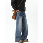 Men's Rivet Washed Jeans Loose Lootquake LLC