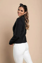 Black Softina Blazer - Italian Tailored Fit | Femstylo