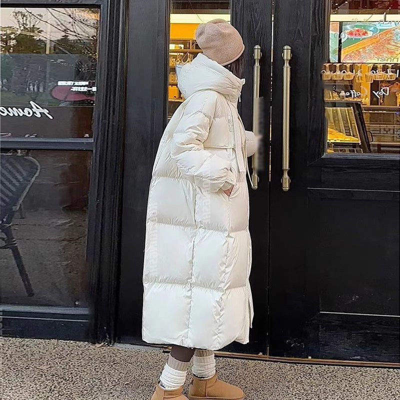 Padded Down Jacket Female Long Below The Knee Pi-Mart
