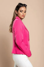 Blazer s klasičnim ovratnikom Softina, fuksia