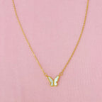 Golden Shell Butterfly Necklace