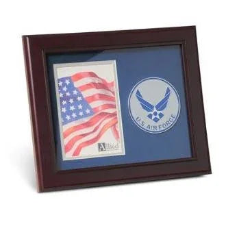 Aim High Air Force Medallion 4 by 6 inch Portrait Picture Frame The Military Gift Store