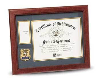 Police Department Medallion Certificate and Medal Frame, 8 by 10-Inch The Military Gift Store