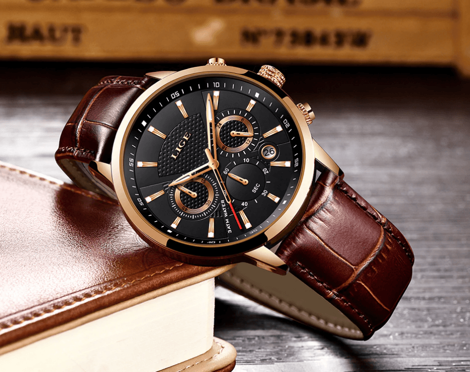 Men's  Waterproof Watch With Chronometers Day View Sport Analog Watches Excellent Look Perfect Gift For Him Stevvex