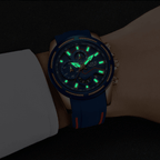 Men's Waterproof Modern Watch With Rubber Straps Multifunction Watches Unique Design Perfect Gift Stevvex