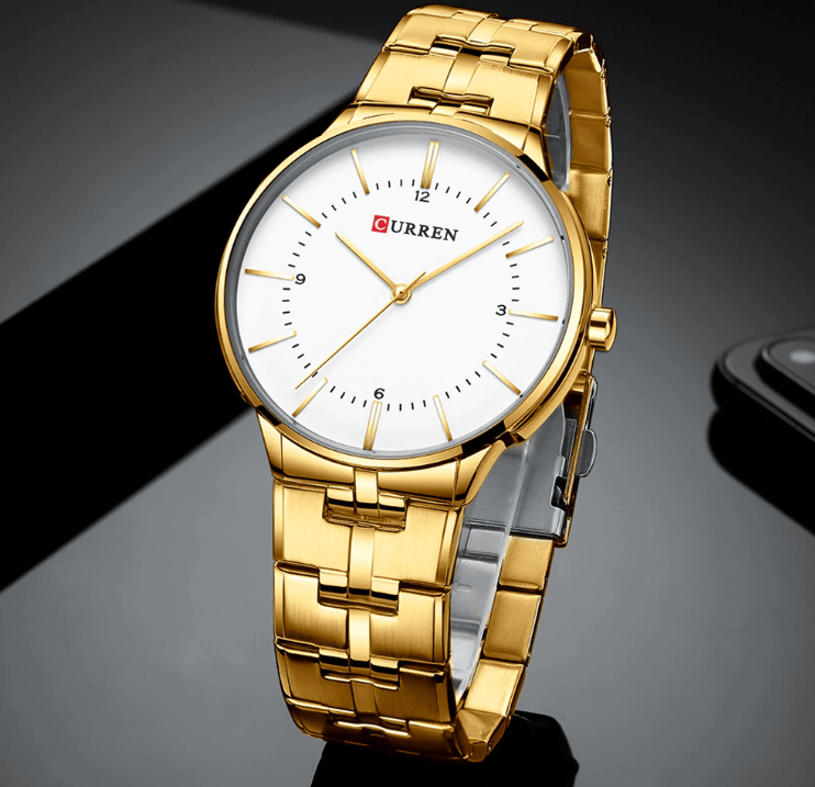 Men's  Waterproof Watch With Shining Bracelet In Five Modern Designs Perfect Gift For Your Loved One Stevvex