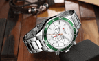 Men's Waterproof Watch With Chronometers, Date Display Excellent Background Unique Design Perfect Gift Stevvex