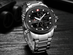Mens Wrist Watch, Waterproof Analog Digital Watches Multifunction Stainless Steel Business Watches For Man Perfect Gift - SJB-DIAMOND ELITES
