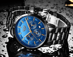 Men's Waterproof  Watch With Chronometers And Date Display Unique Design Perfect Gift Stevvex