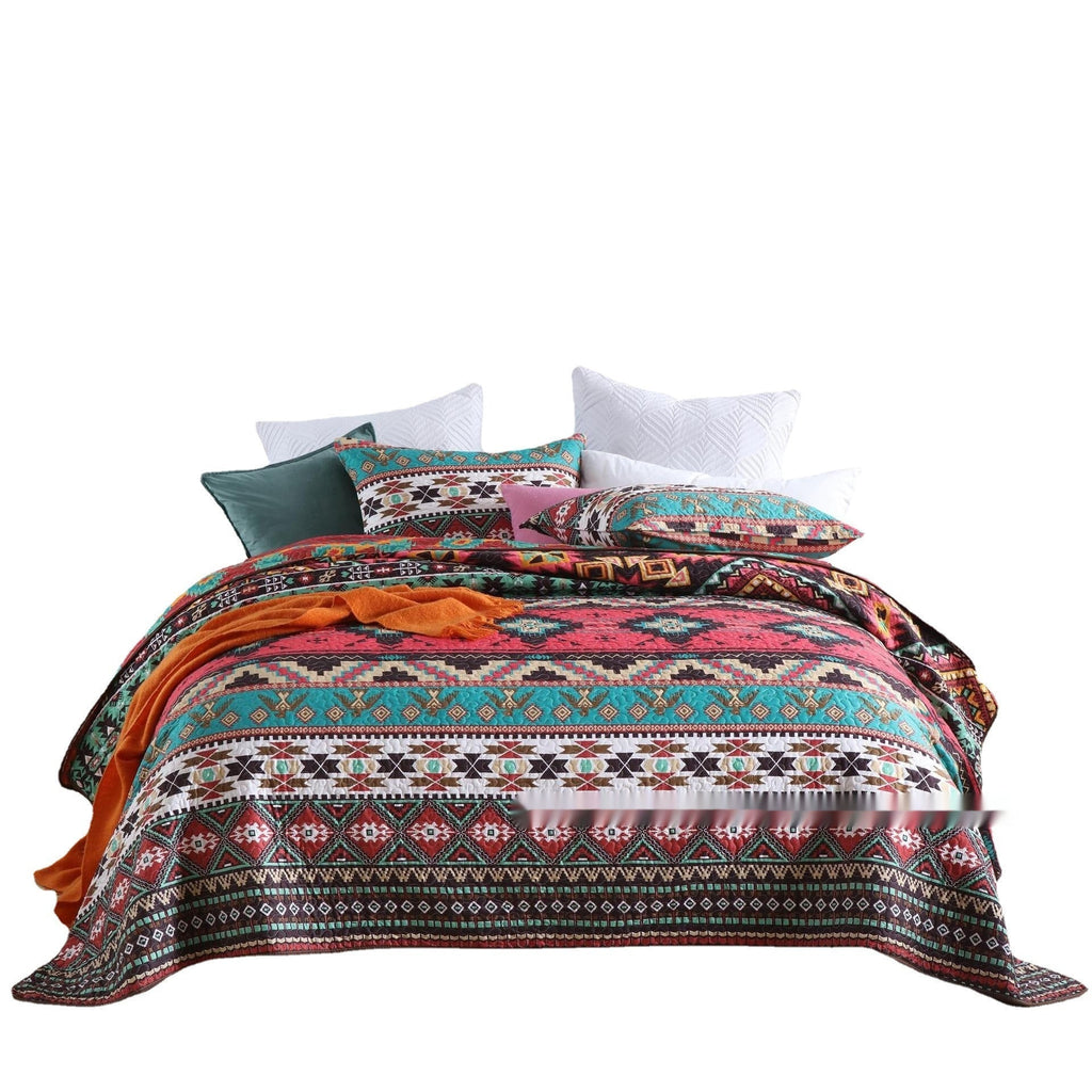 Brushed Fabric Quilted Bed Cover High Quality Polyester Cotton Three-piece Set Pi-Mart
