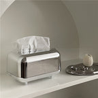 French Medieval Space Silver Tissue Box