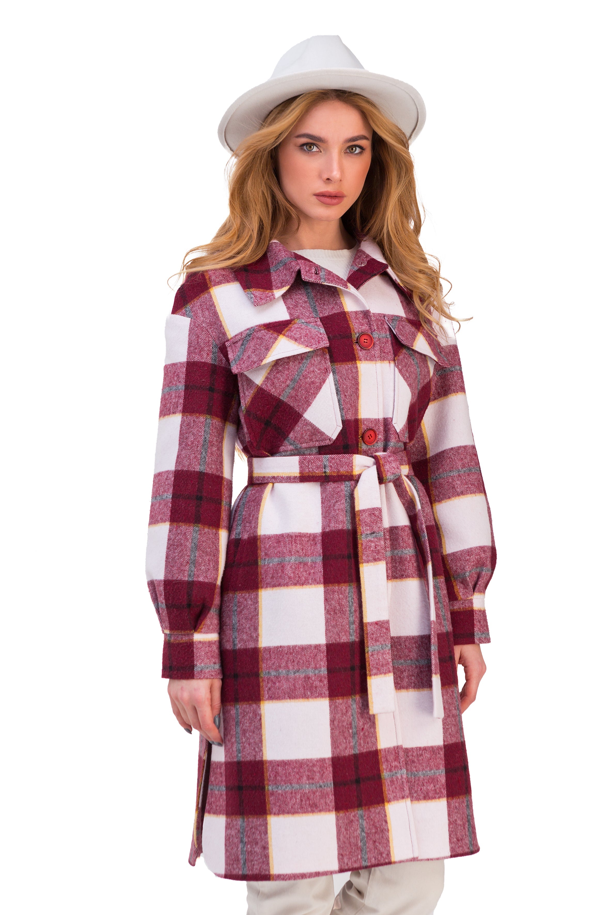 Eva Classic Wool Blend Shirt-Coat - SJB-DIAMOND ELITES