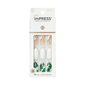 KISS imPRESS Medium Almond Gel Press-On Nails, Glossy Light White, 30 Pieces EasyOptionXY LLC