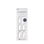 KISS imPRESS Color Medium Coffin Press-On Nails, 'Frosting', 30 Count EasyOptionXY LLC