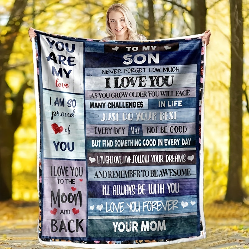 Cozy and Soft Flannel Blanket - A Loving Gift From Mom to Her Son!
