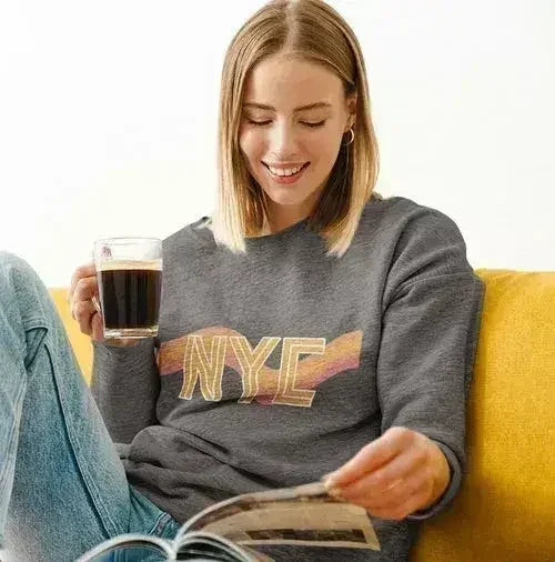 NYC Retro 70's Sweatshirt – Vintage Loose Fit Crewneck - SJB-DIAMOND ELITES