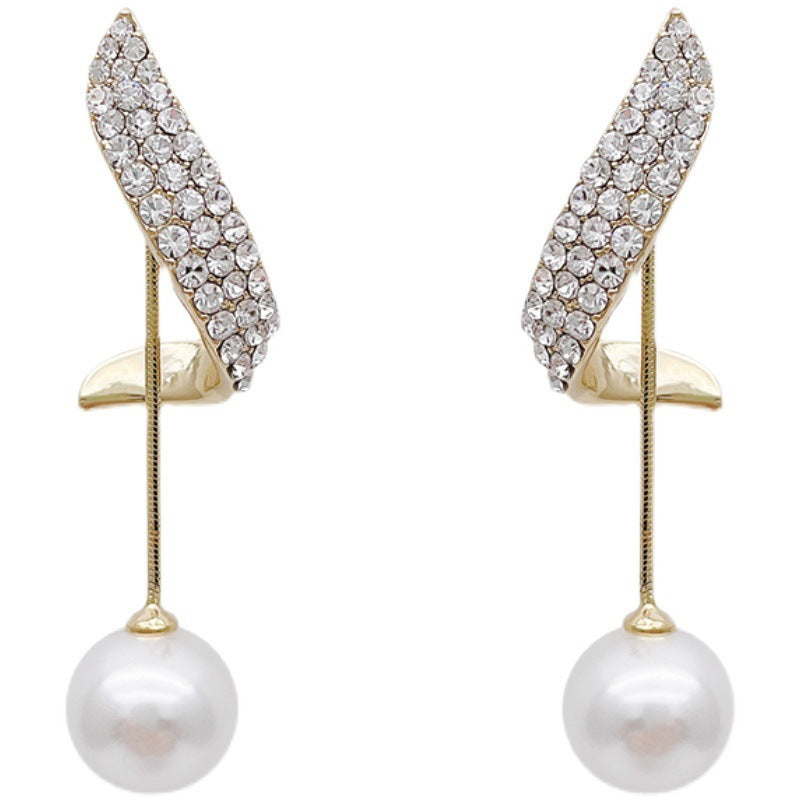 New Trendy High-end Earrings Retro Light Luxury Simple Earrings