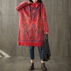 Women's printed long hoodie Pi-Mart