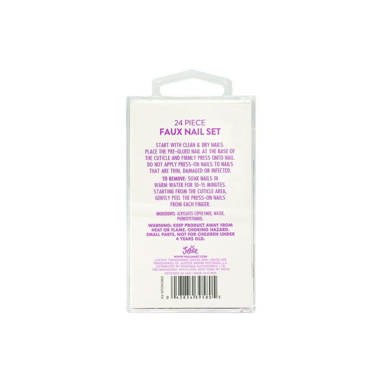 Justice Faux Nails, 24pc Set EasyOptionXY LLC