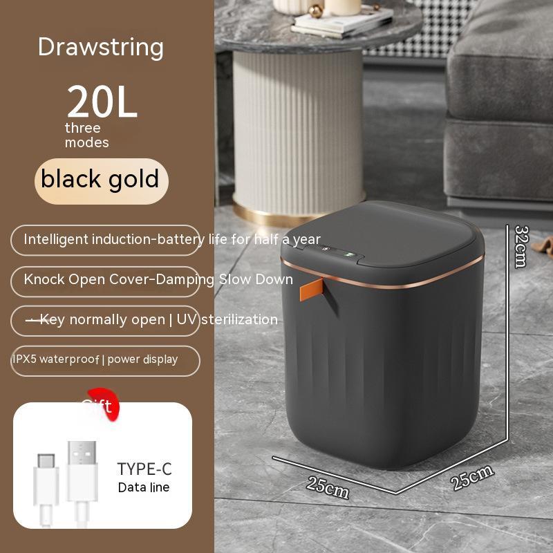 Smart Trash Can With Lid For Bedroom And Living Room Kitchen Storage Box Trash Can Induction Small Car Box Automatic Smart Dustbin Smart Trash Bin Pi-Mart
