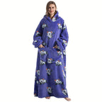 1pc Extra Long Wearable Blanket Hoodie With Sleeves - Ultra Soft, Super Warm, and Cozy Fleece Oversized Hoodie Blanket with Giant Pocket for Snuggling Up - Perfect Gift for Women, Men, and Mom Lootquake LLC