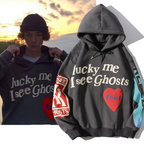 Graffiti alphabet print hoodie sweatshirt Pi-Mart