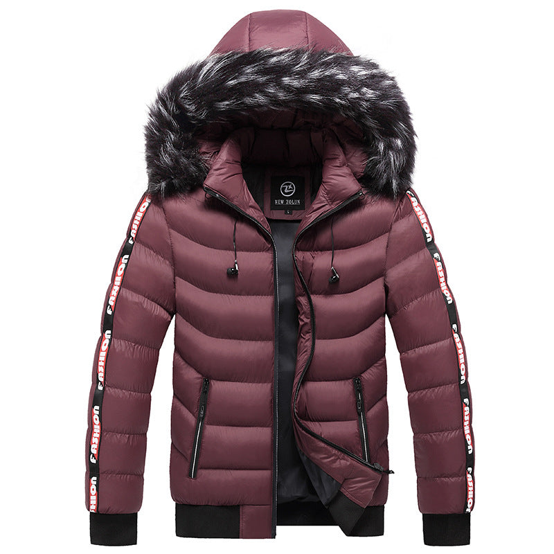 Autumn and winter men's Korean style hooded padded coat Pi-Mart