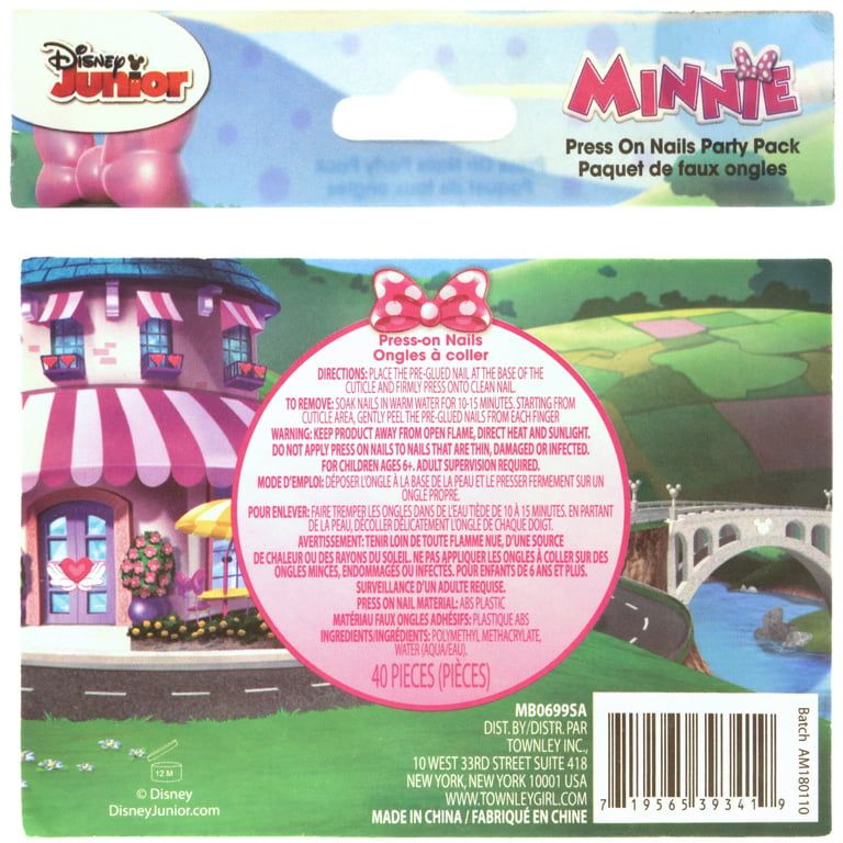Disney Minnie Mouse -Townley Girl Minnies Boutique 4pk Press On Nails EasyOptionXY LLC