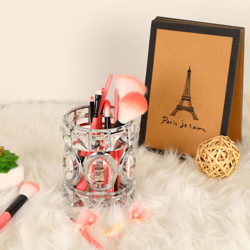 Crystal Pen Holder Cosmetic Brush Storage Container Pi-Mart