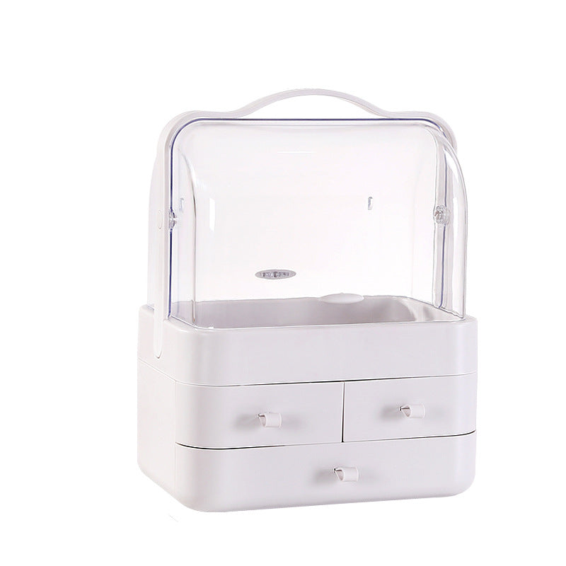 Double Door Dust Cover Makeup Storage Box Cosmetic Organizer Pi-Mart