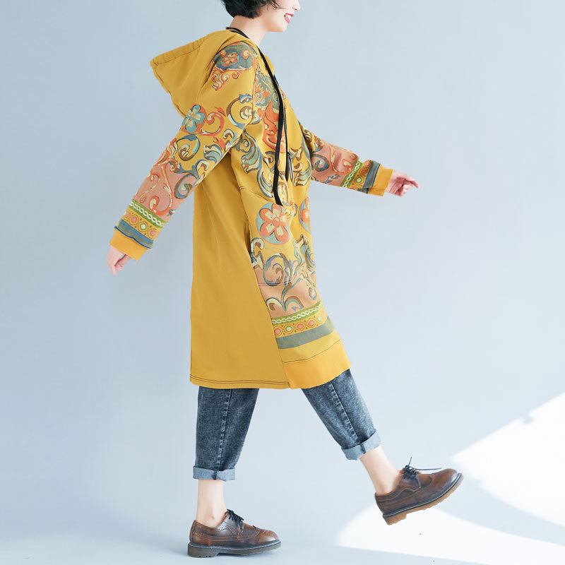 Women's printed long hoodie Pi-Mart