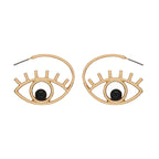 Simple Pearl Stud Earring Demon Eye Eye Earring Pi-Mart