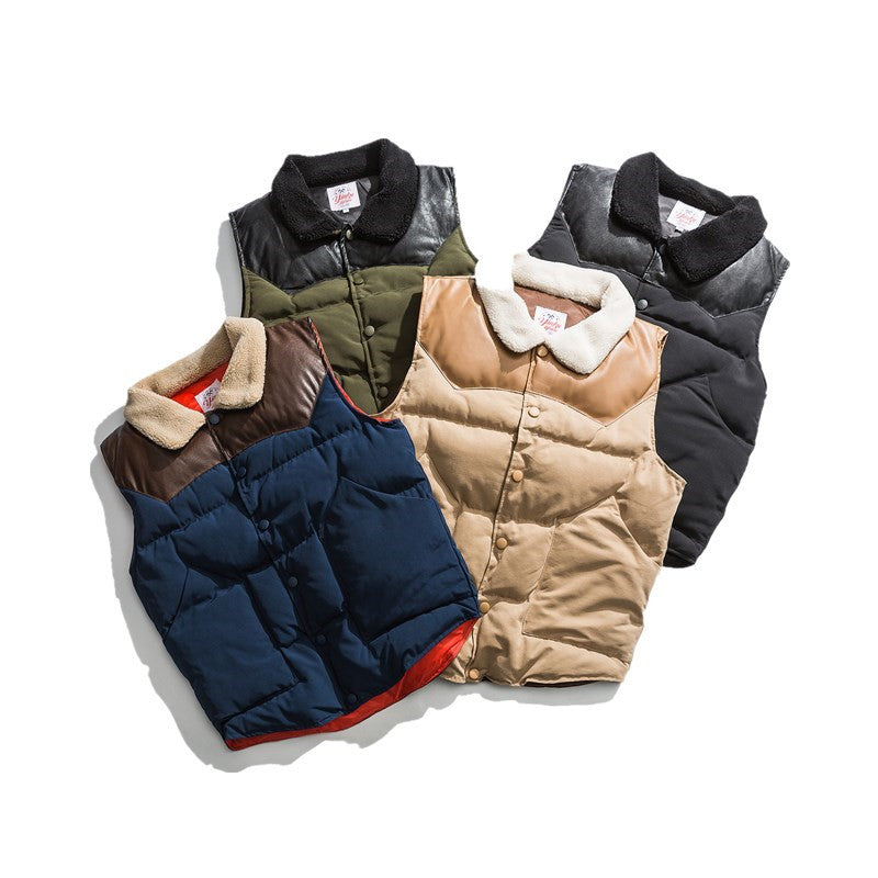 Retro casual vest male vest