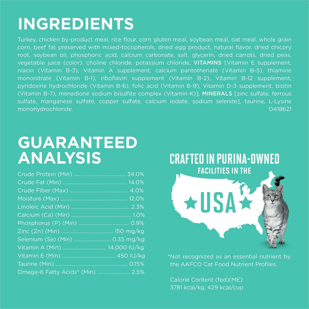 Purina One +Plus Sensitive Skin and Stomach Dry Cat Food Turkey, 16 lb Bag EasyOptionXY LLC