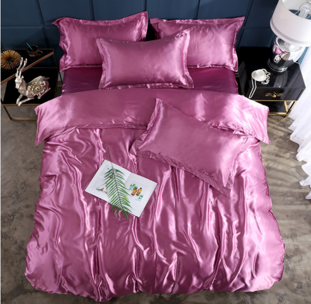 Bed Sheet Quilt Cover Naked Sleep Cool Silk Single Three Piece Set Pi-Mart