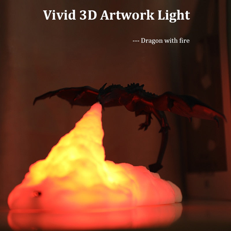 3D Printed Dragon LED Lamp - SJB-DIAMOND ELITES