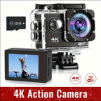 4K 30FPS 12MP Action Camera - Full HD Wifi Connected Sports Camera - Outdoor Cycling Diving HD Camera With 32G Card Lootquake LLC