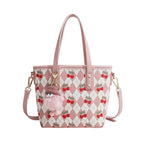 Women's tote bag, design cherry shoulder tote bag, cute top handle bag with crossbody strap - SJB-DIAMOND ELITES