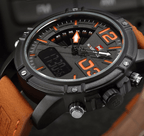 Men's Multifunction Digital Analog Waterproof Watch With Alarm And Automatic Time Zones Unique Design Excellent Gift - SJB-DIAMOND ELITES