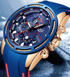 Men's Waterproof Modern Watch With Rubber Straps Multifunction Watches Unique Design Perfect Gift Stevvex